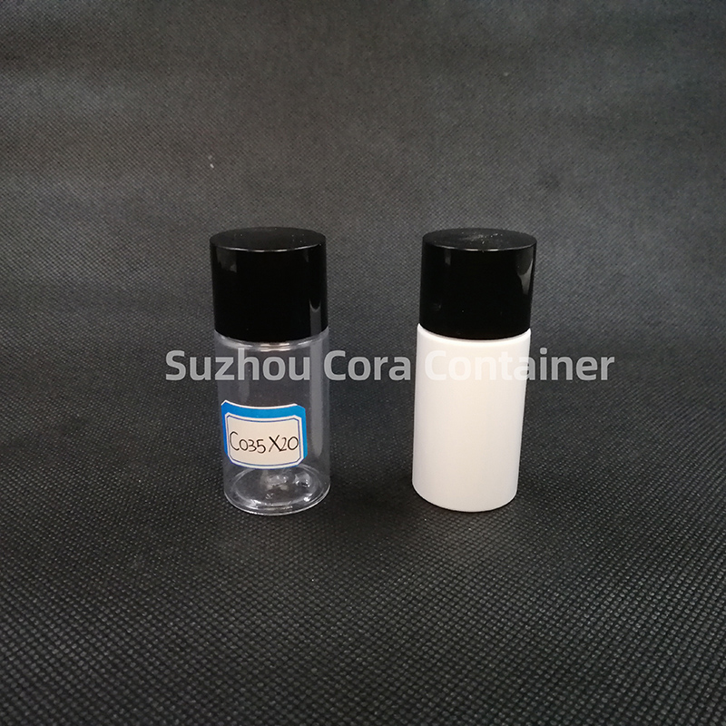 35ml Neck Size 20mm Pet Plastic Sticlă cosmetică cu capac de șurub